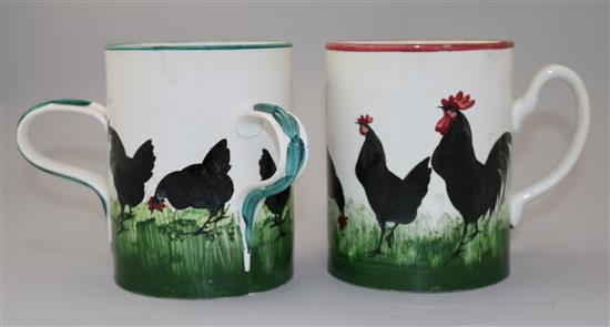 A Wemyss loving cup and a similar mug